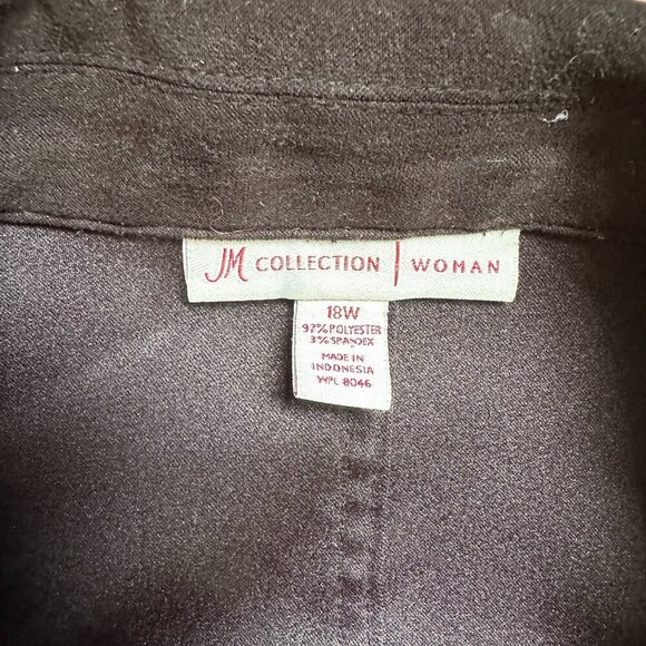Vintage Suede Western Style Shirt Jacket Size 18W - Picture 2 of 7